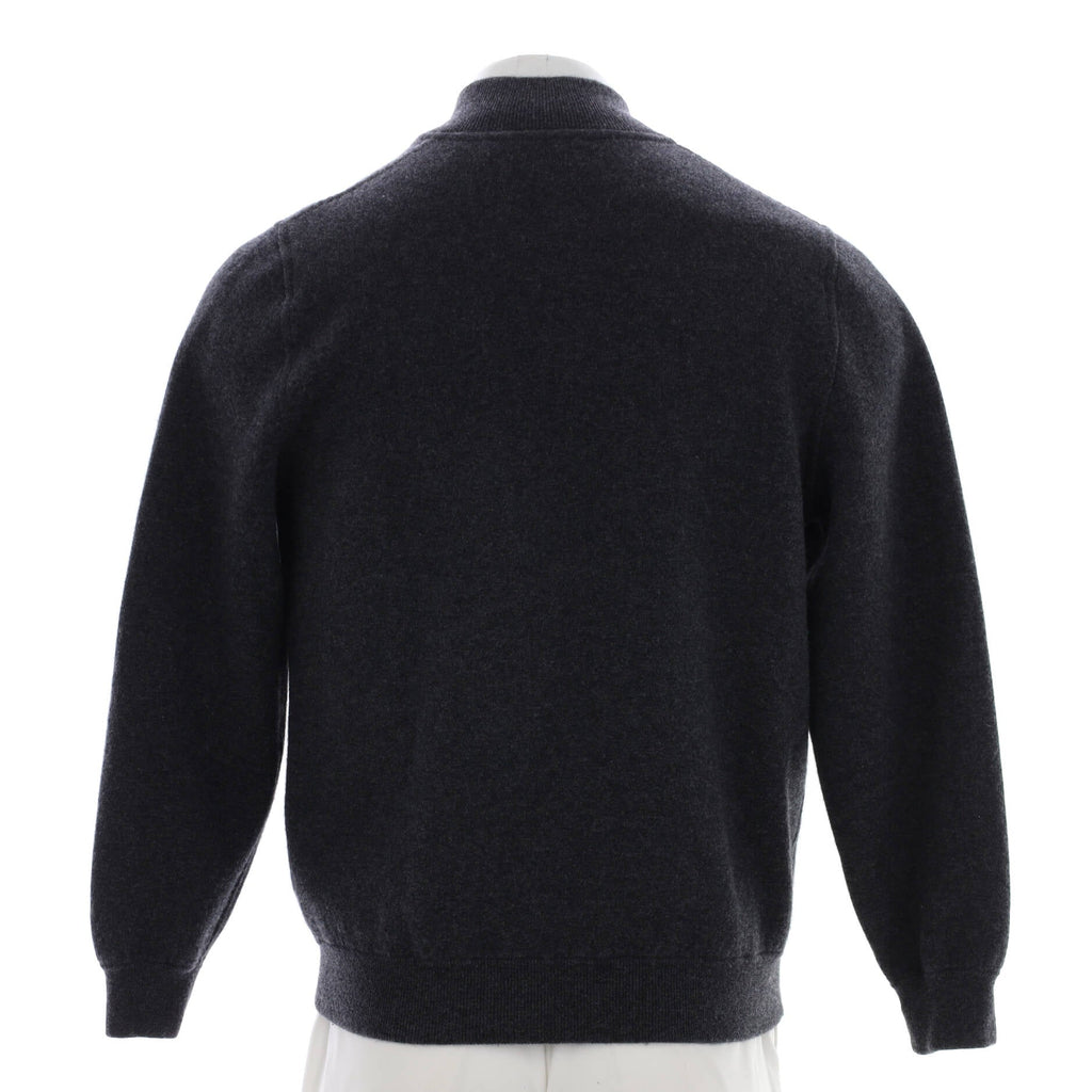 Men's Logo Patch Bomber Jacket Wool