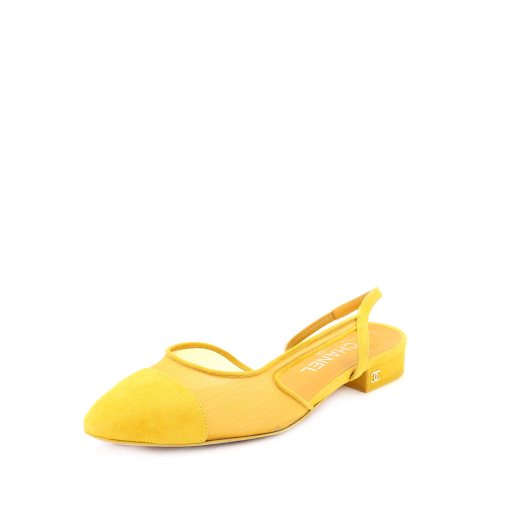 Women's Cap Toe CC Slingback Flats Mesh
