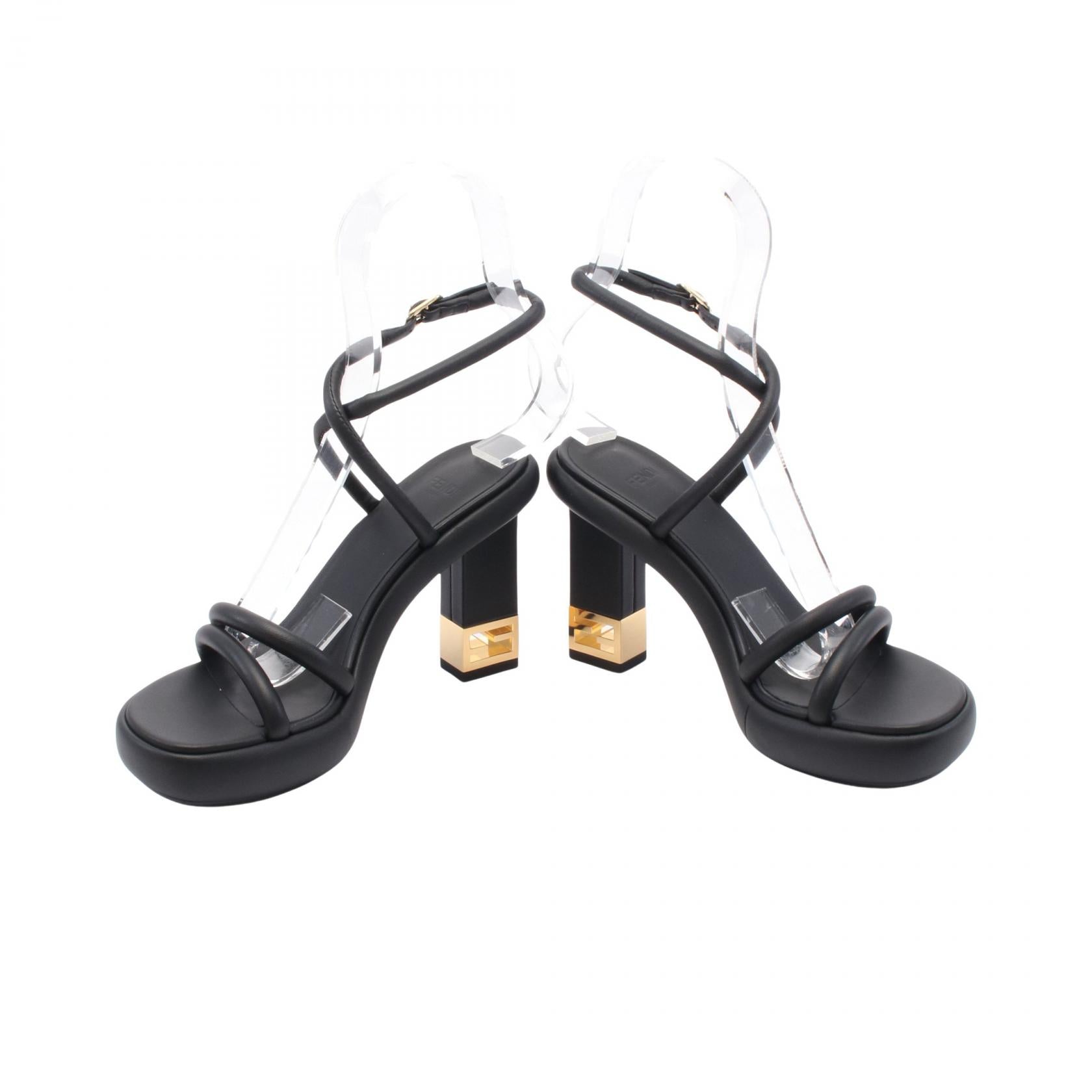 Fendi Baguette Leather Sandals