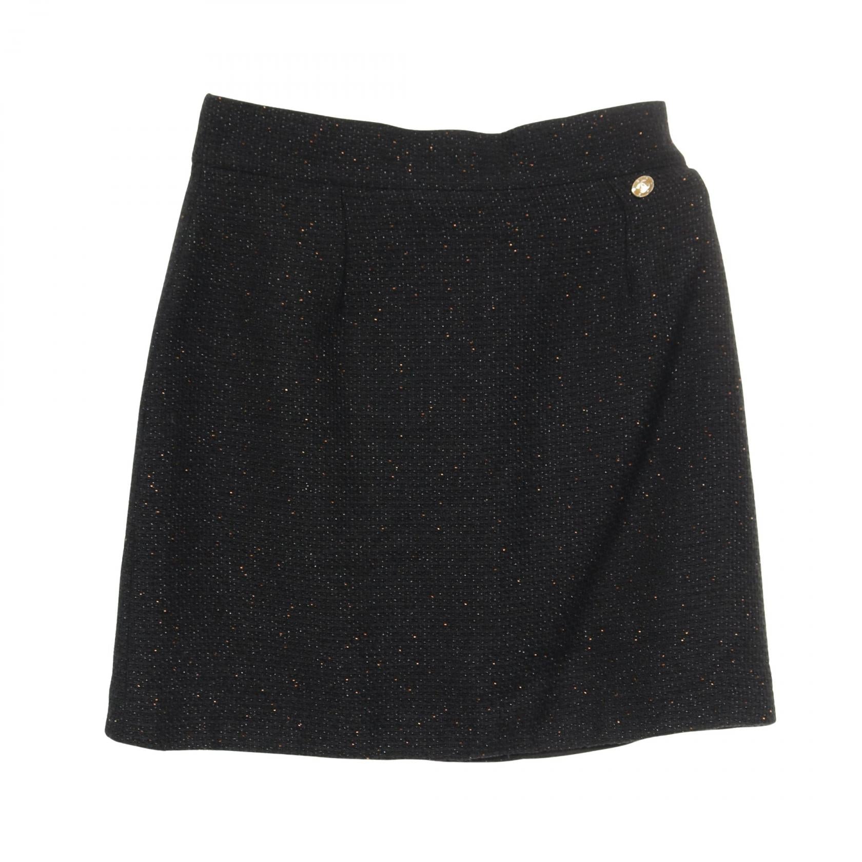 Chanel Coco Mark Wool Polyester Skirt