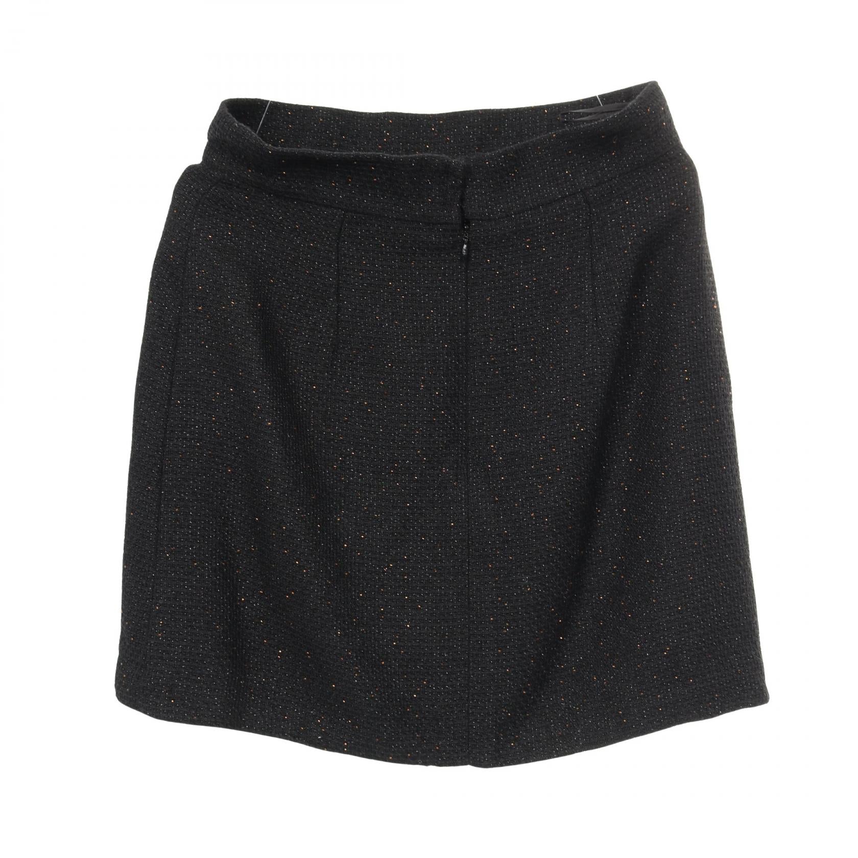 Chanel Coco Mark Wool Polyester Skirt