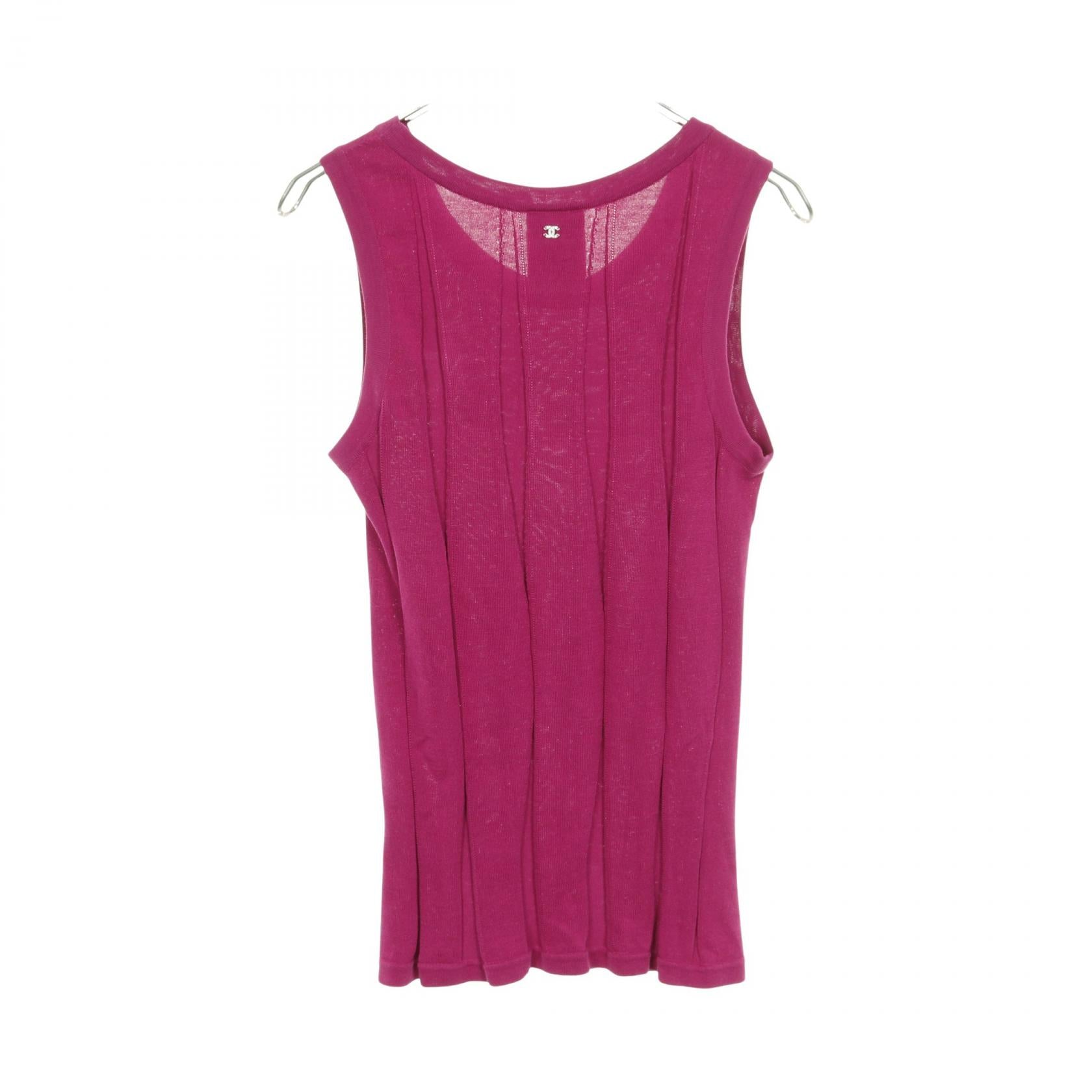 Chanel Coco Mark Cotton Tank Top