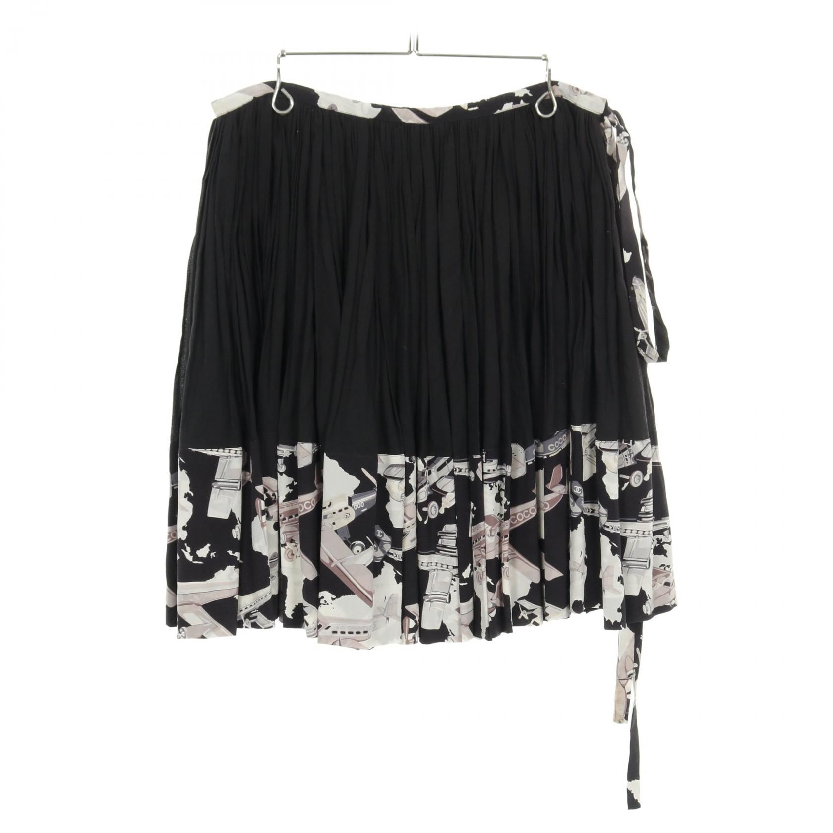 Chanel Frill Cotton Silk Skirt