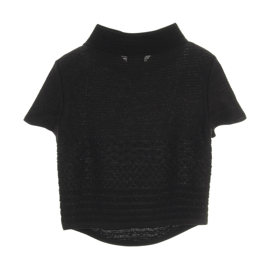 Chanel Coco Mark Button Cotton Rayon Knit Top