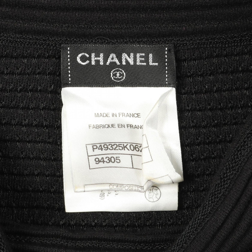 Chanel Coco Mark Button Cotton Rayon Knit Top