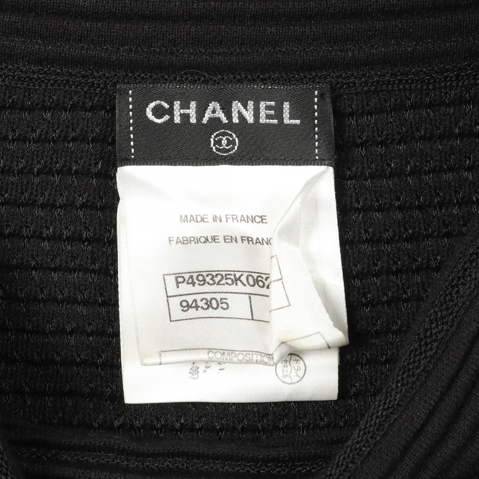 Chanel Coco Mark Button Cotton Rayon Knit Top