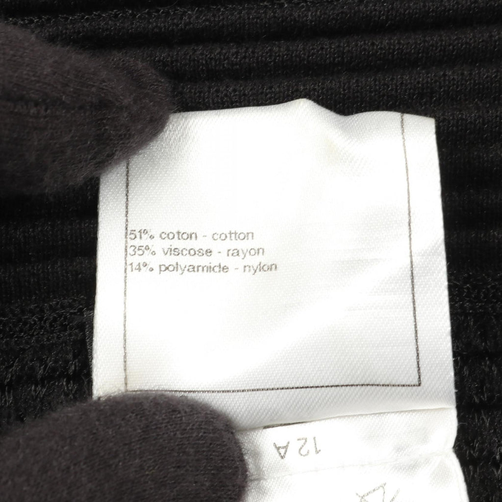 Chanel Coco Mark Button Cotton Rayon Knit Top