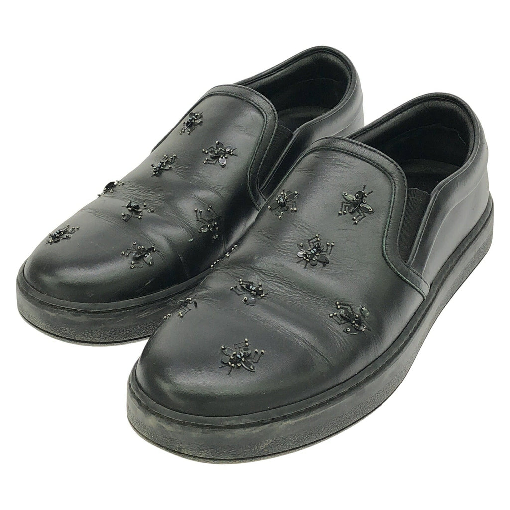 Dior Homme BEE Embroidery Leather Slip-on