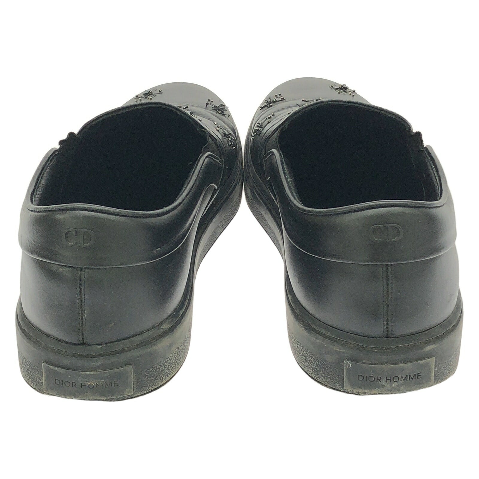 Dior Homme BEE Embroidery Leather Slip-on