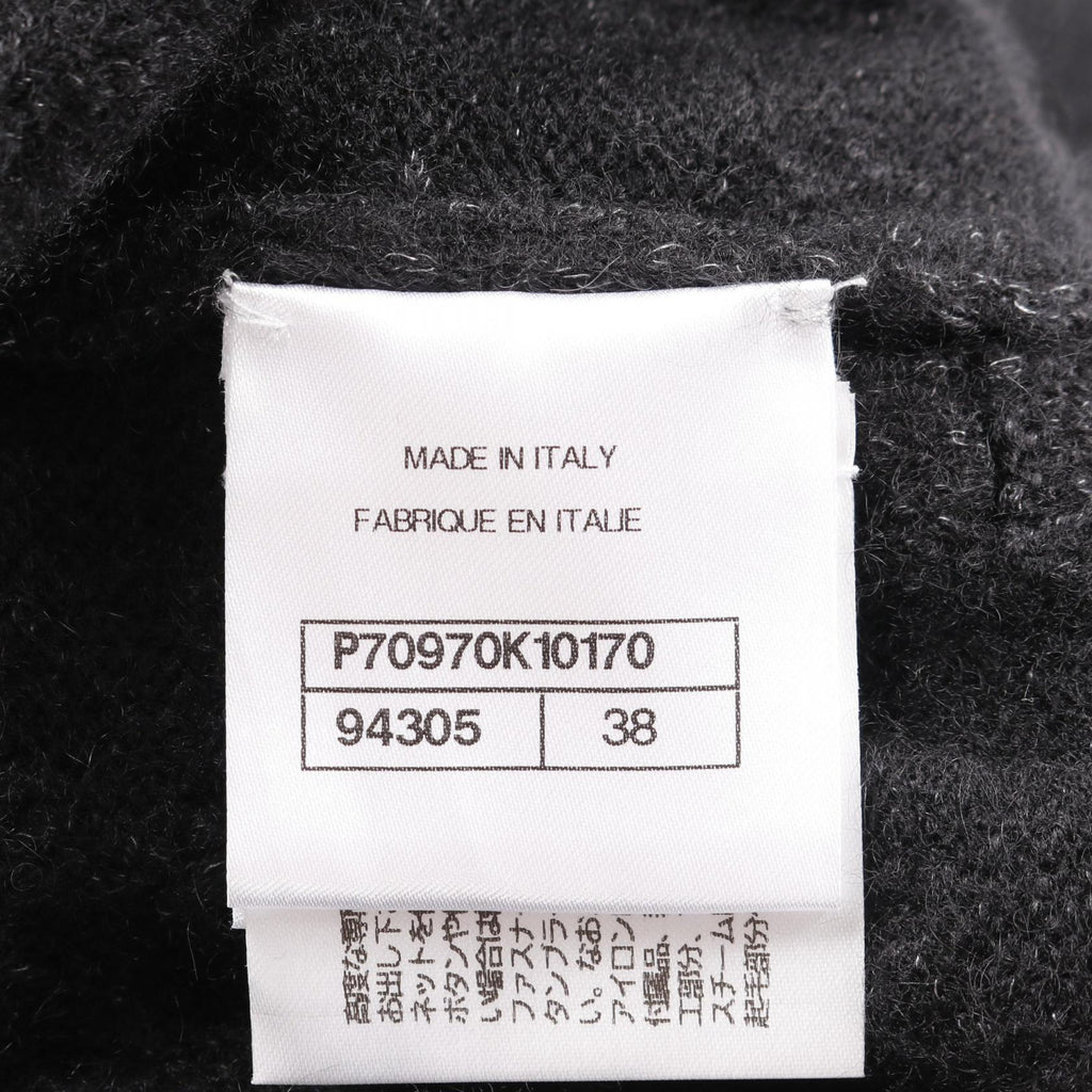 Chanel Coco Mark Button Wool Silk Cashmere Dress