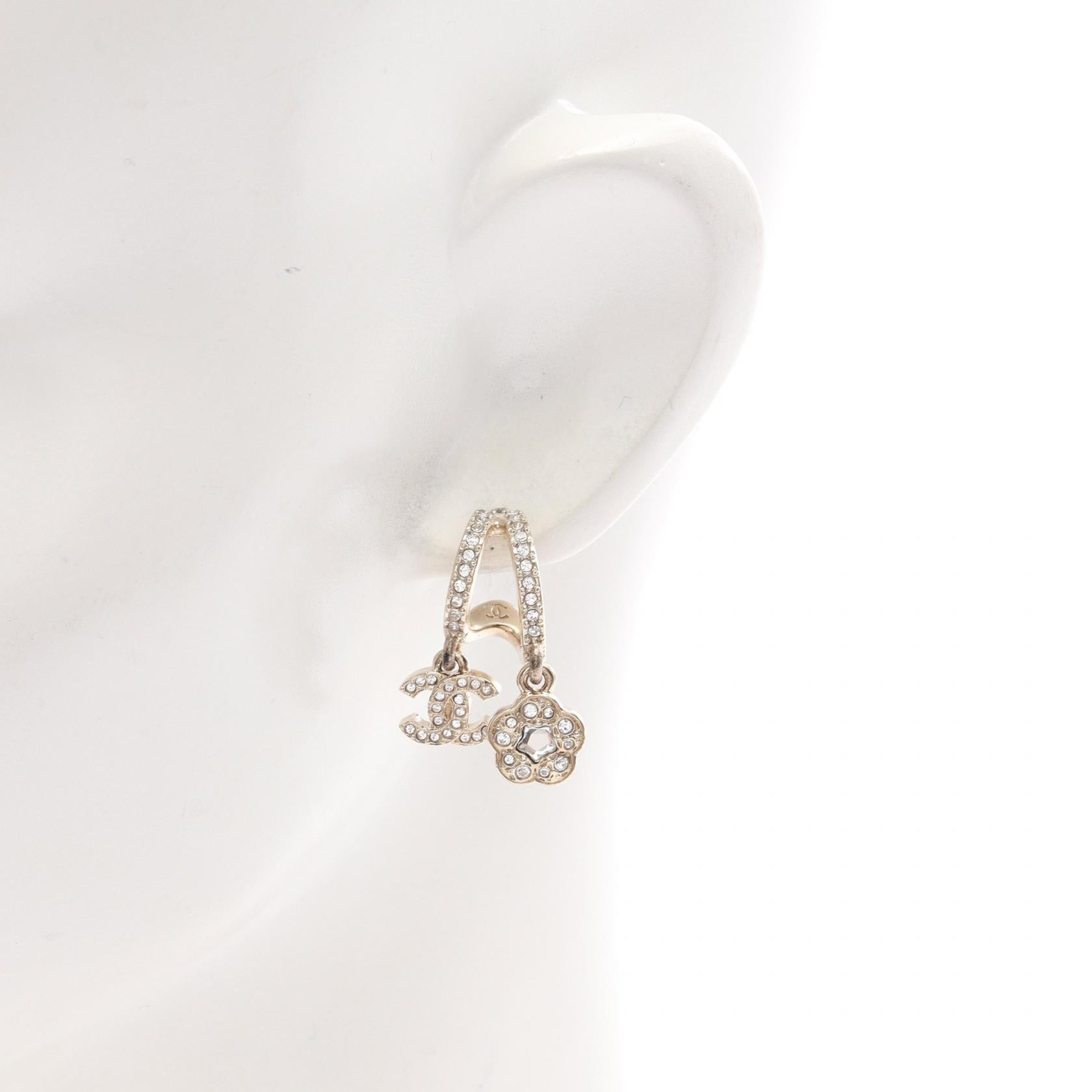 Chanel Coco Mark Flower Earrings
