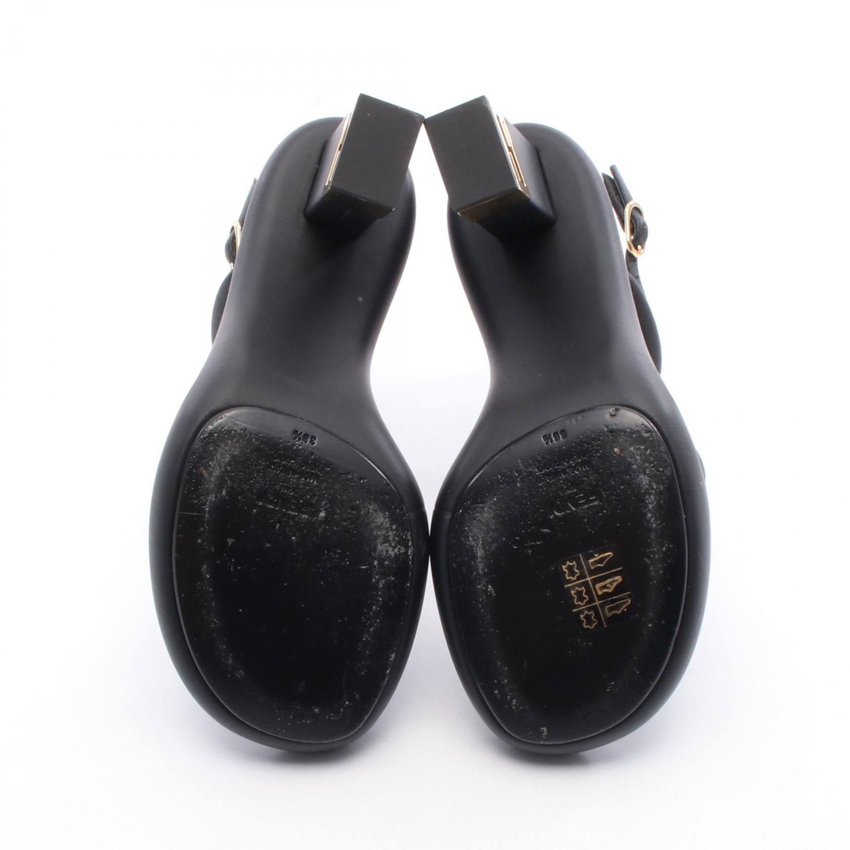 Fendi Baguette Leather Sandals