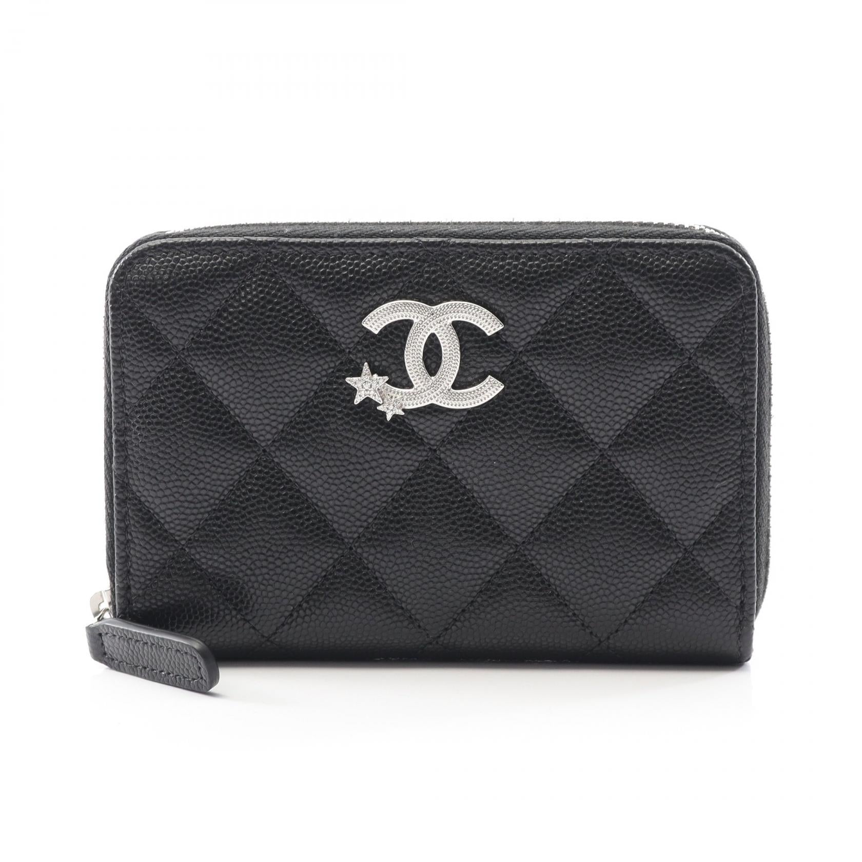 Chanel Matelasse Coco Mark Star Grained Calfskin Wallet