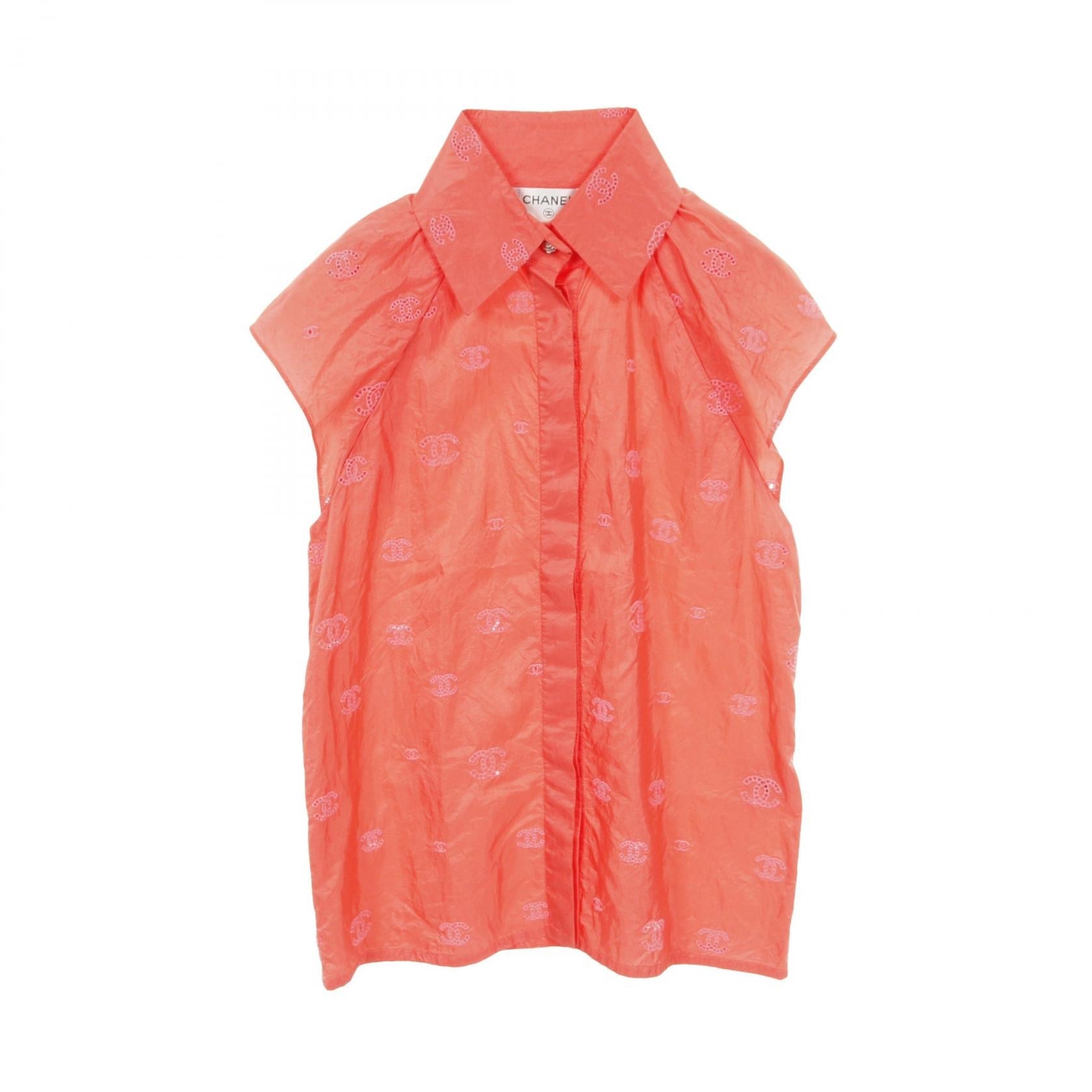 Chanel Coco Mark Silk Blouse