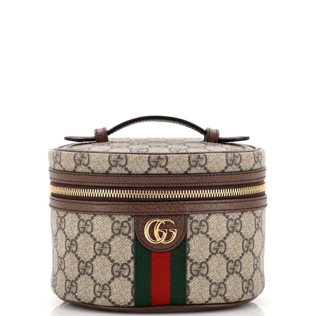 Ophidia Top Handle Cosmetic Case GG Coated Canvas Mini