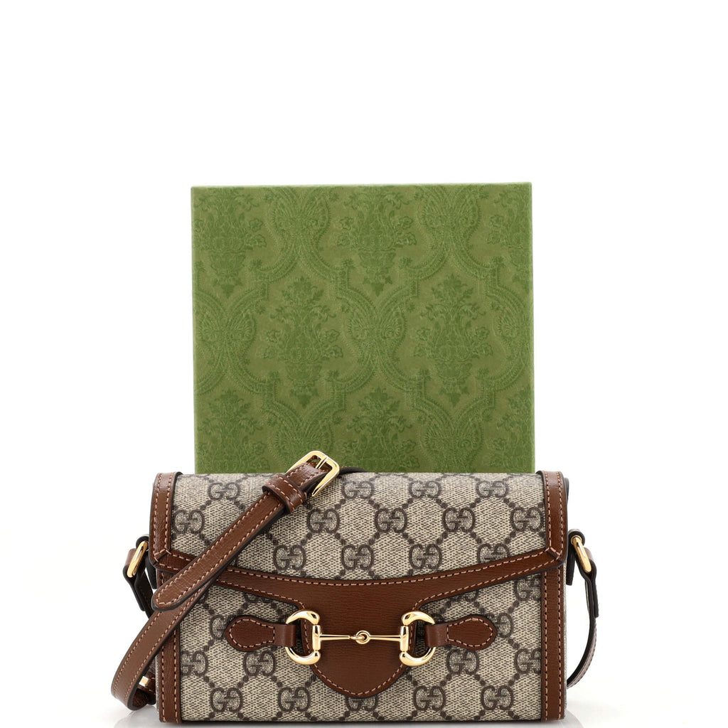Horsebit 1955 Flap Crossbody Bag GG Coated Canvas Mini