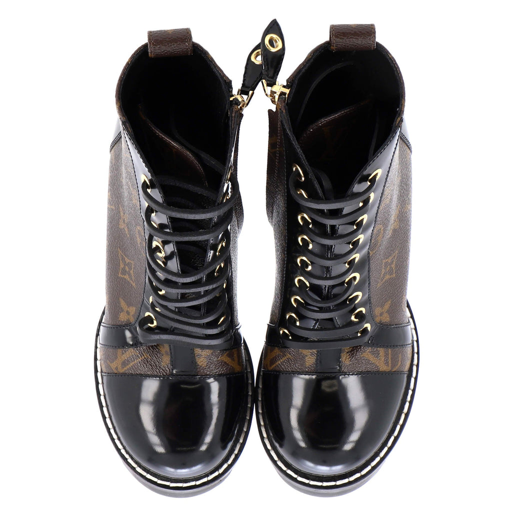Women's Star Trail Ankle Boots Monogram Canvas with Patent