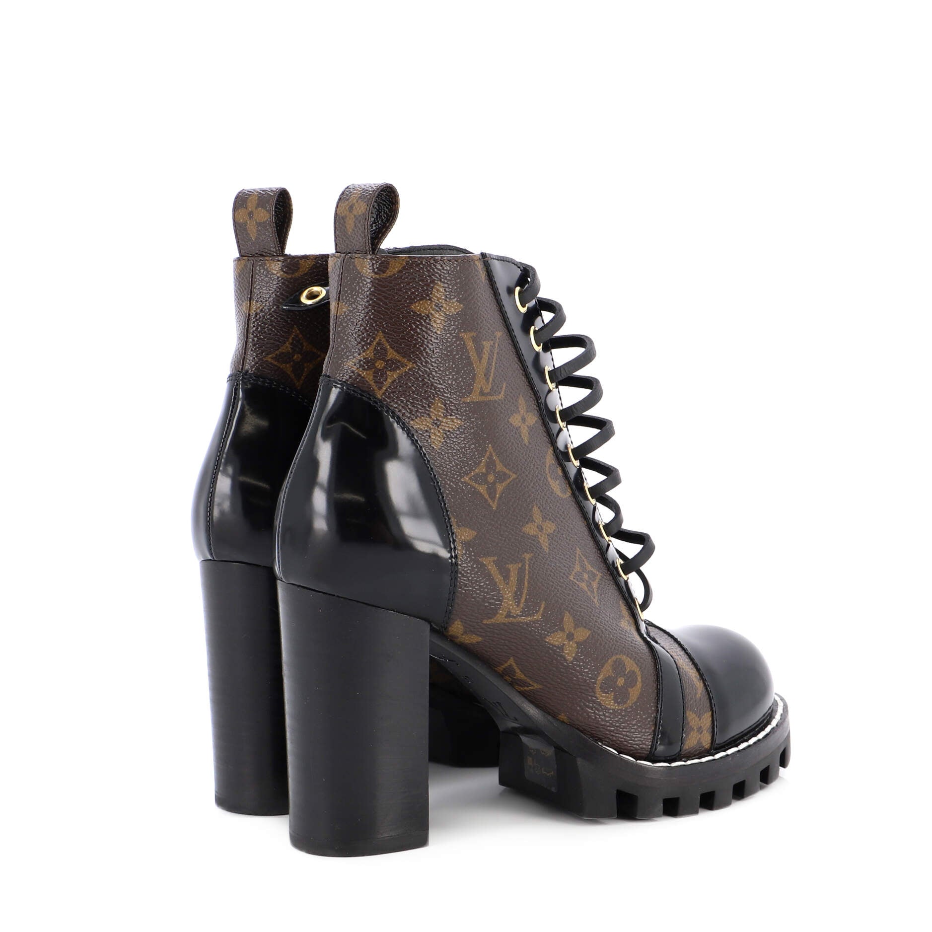 Women's Star Trail Ankle Boots Monogram Canvas with Patent