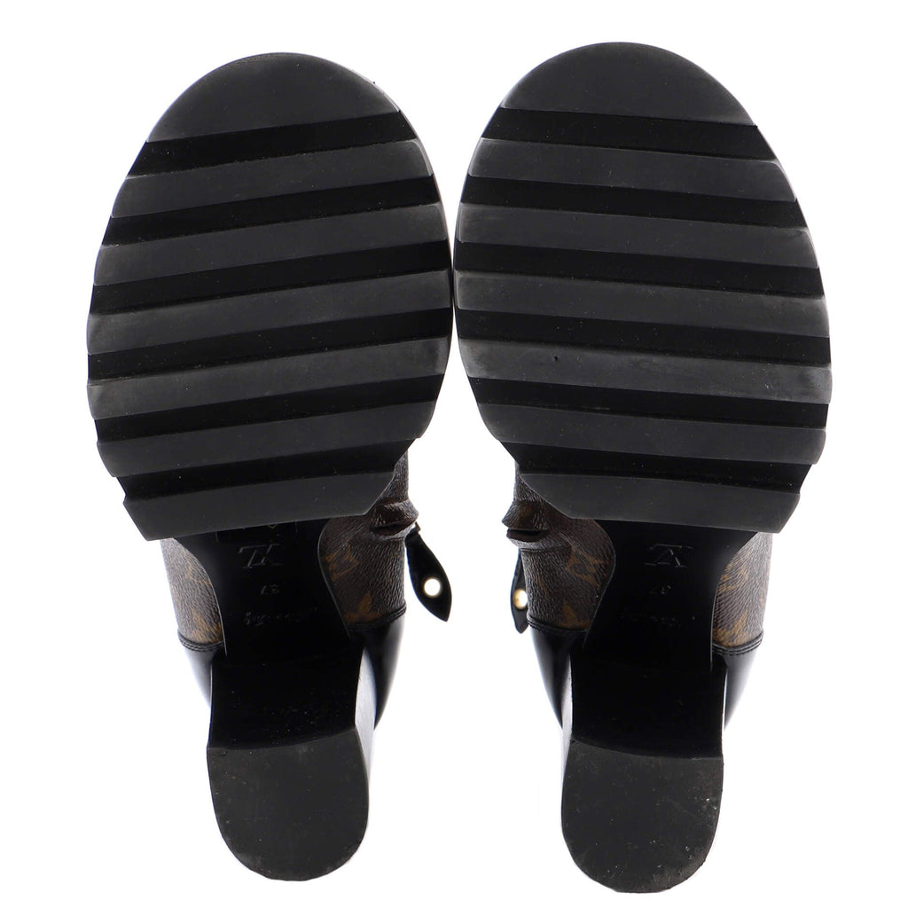 Women's Star Trail Ankle Boots Monogram Canvas with Patent