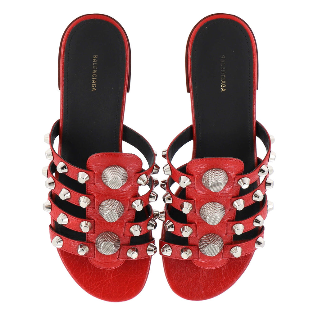 Women's Cagole Slide Sandals Studded Leather