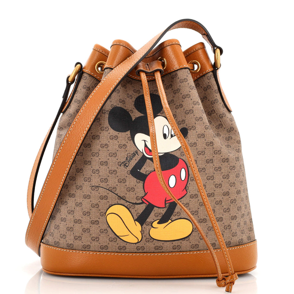 Disney Mickey Mouse Bucket Bag Printed Mini GG Coated Canvas