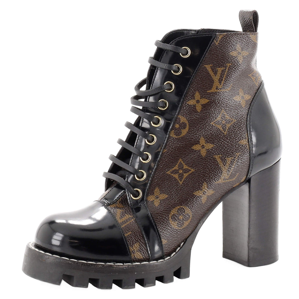 Women's Star Trail Ankle Boots Monogram Canvas with Patent
