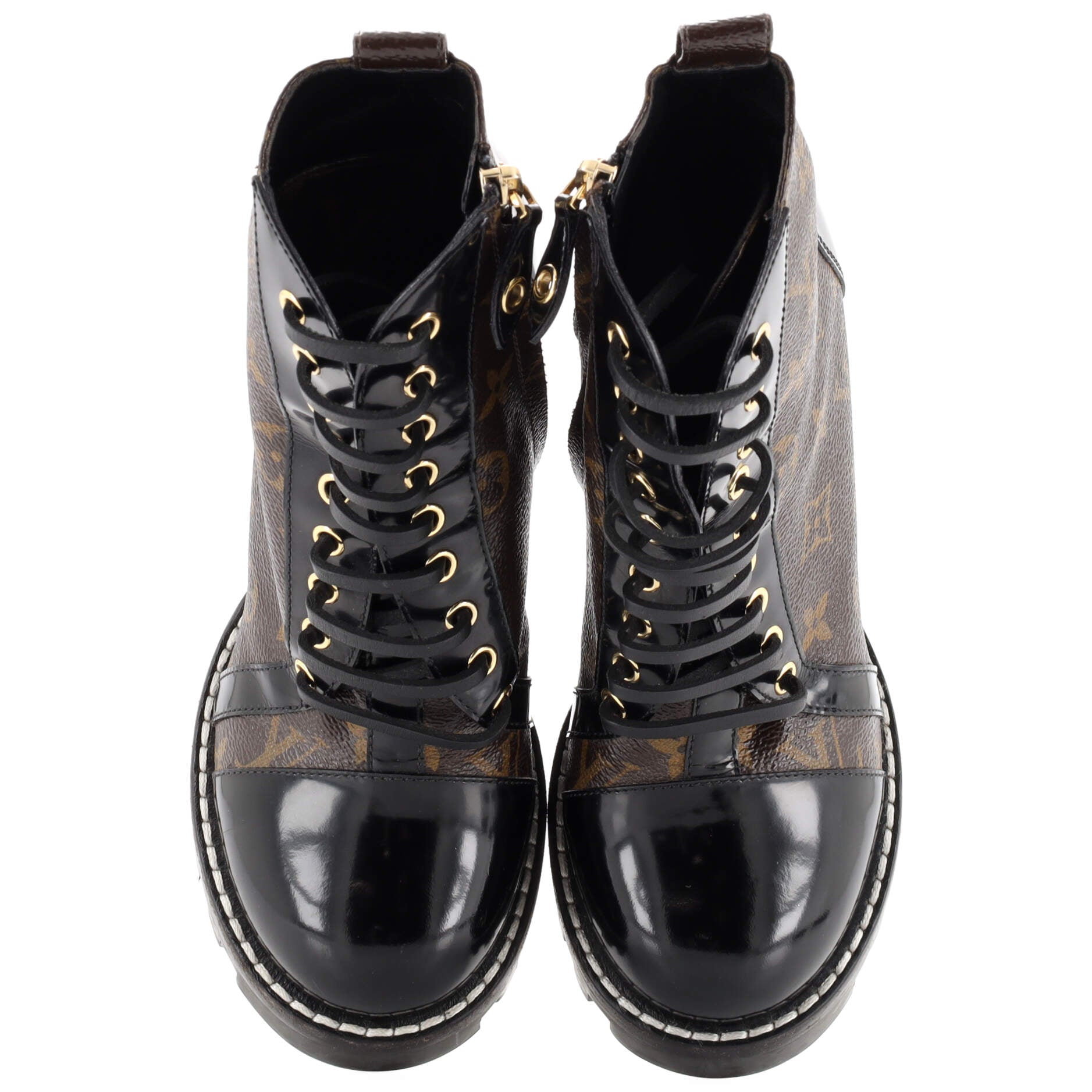 Women's Star Trail Ankle Boots Monogram Canvas with Patent