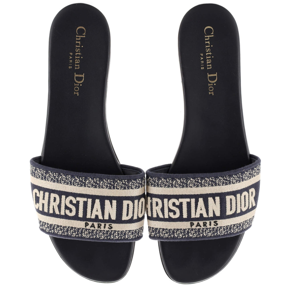 Women's Dway Flat Sandals Embroidered Canvas