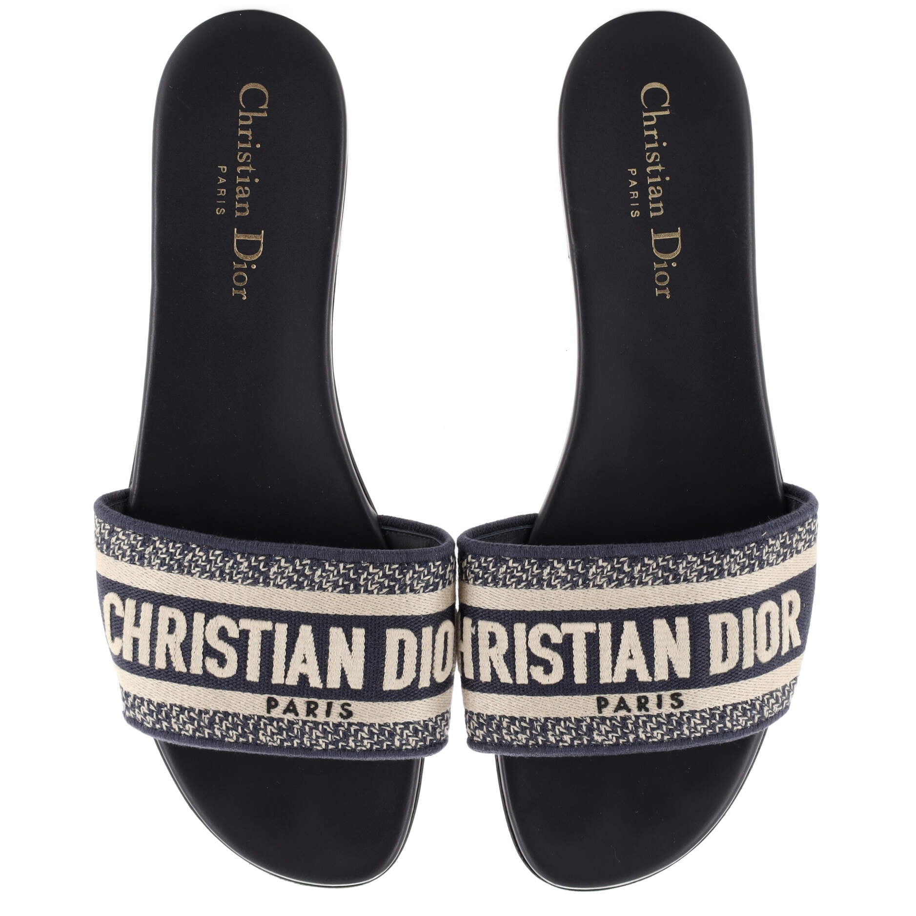 Women's Dway Flat Sandals Embroidered Canvas