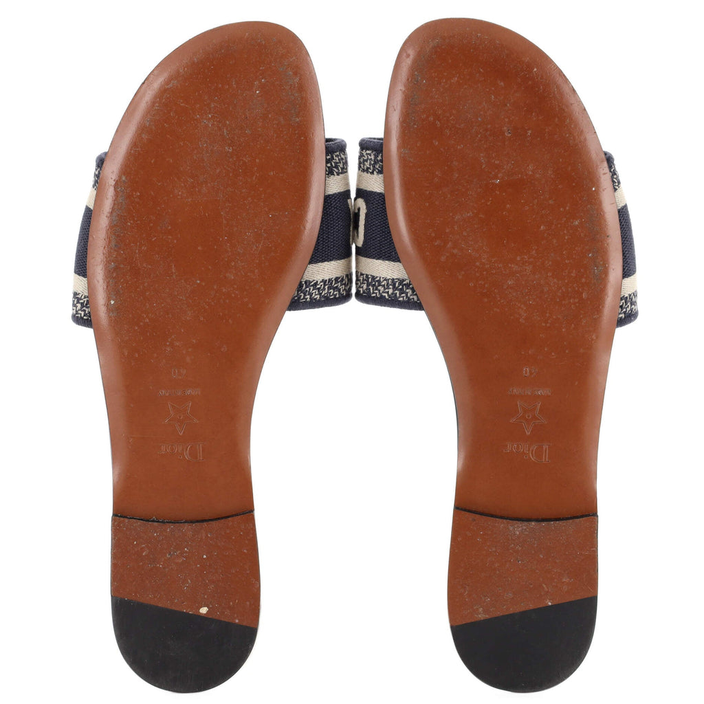 Women's Dway Flat Sandals Embroidered Canvas