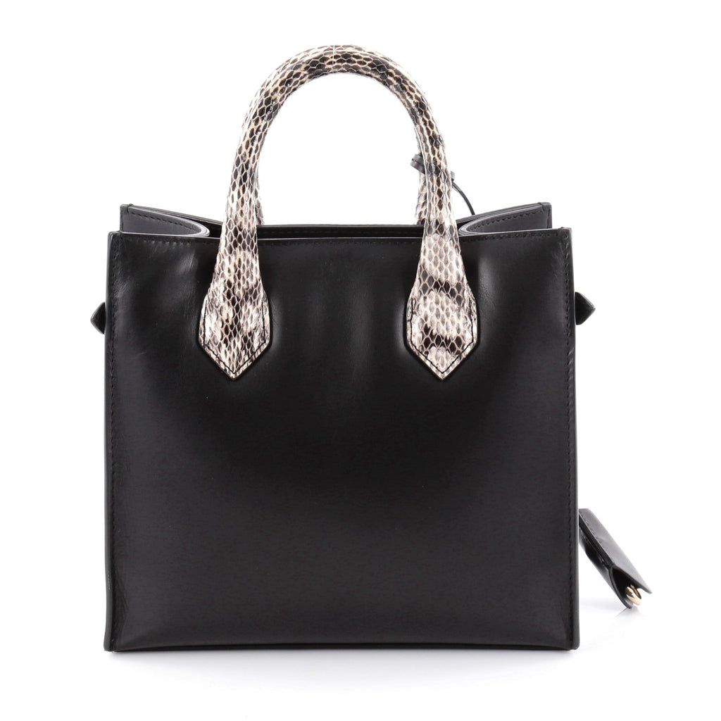 Padlock Nude All Afternoon Tote Leather with Snakeskin Mini