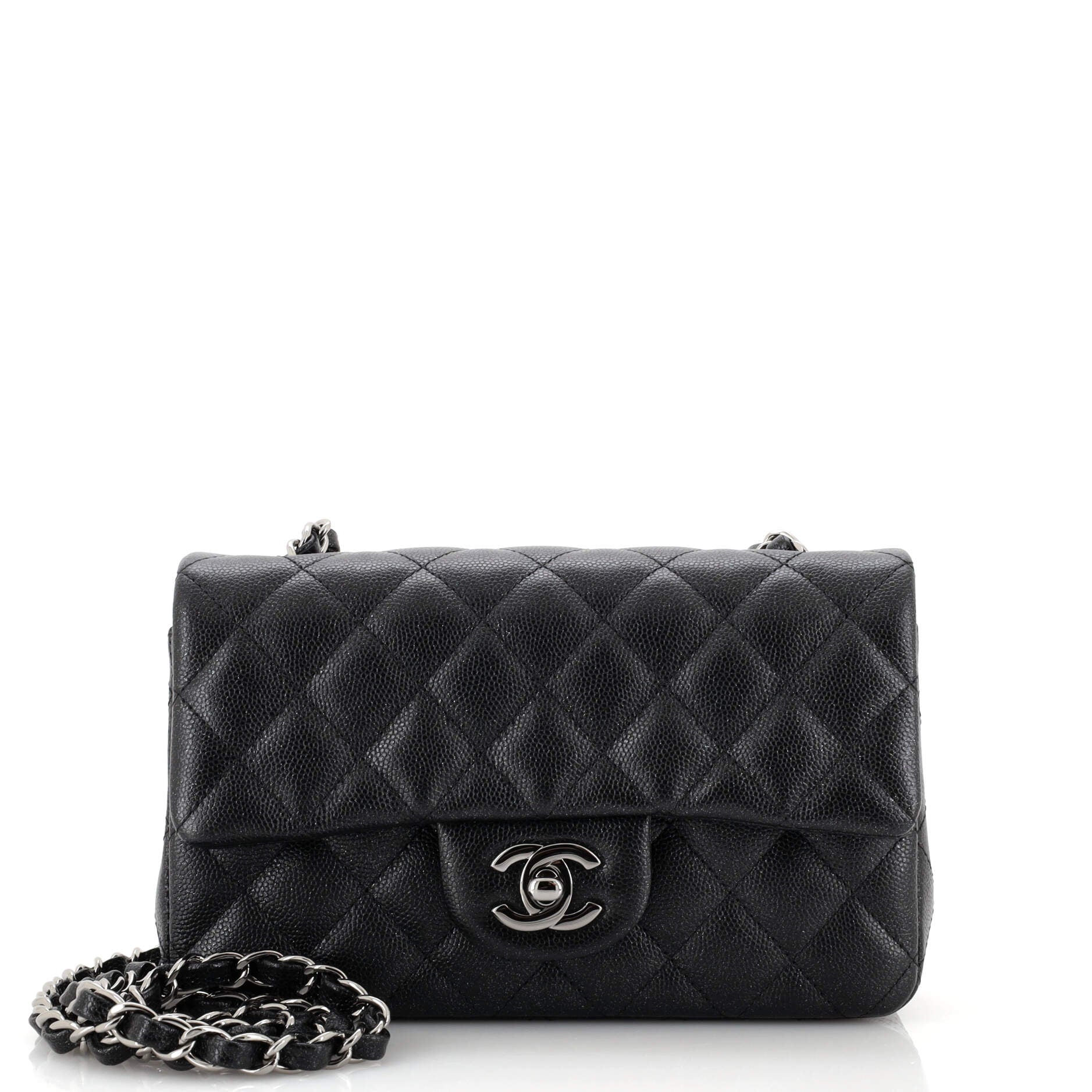 Classic Single Flap Bag Quilted Caviar Mini