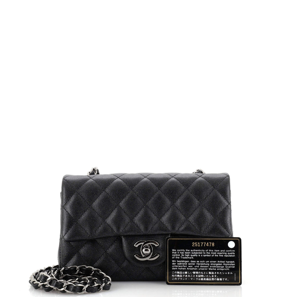 Classic Single Flap Bag Quilted Caviar Mini