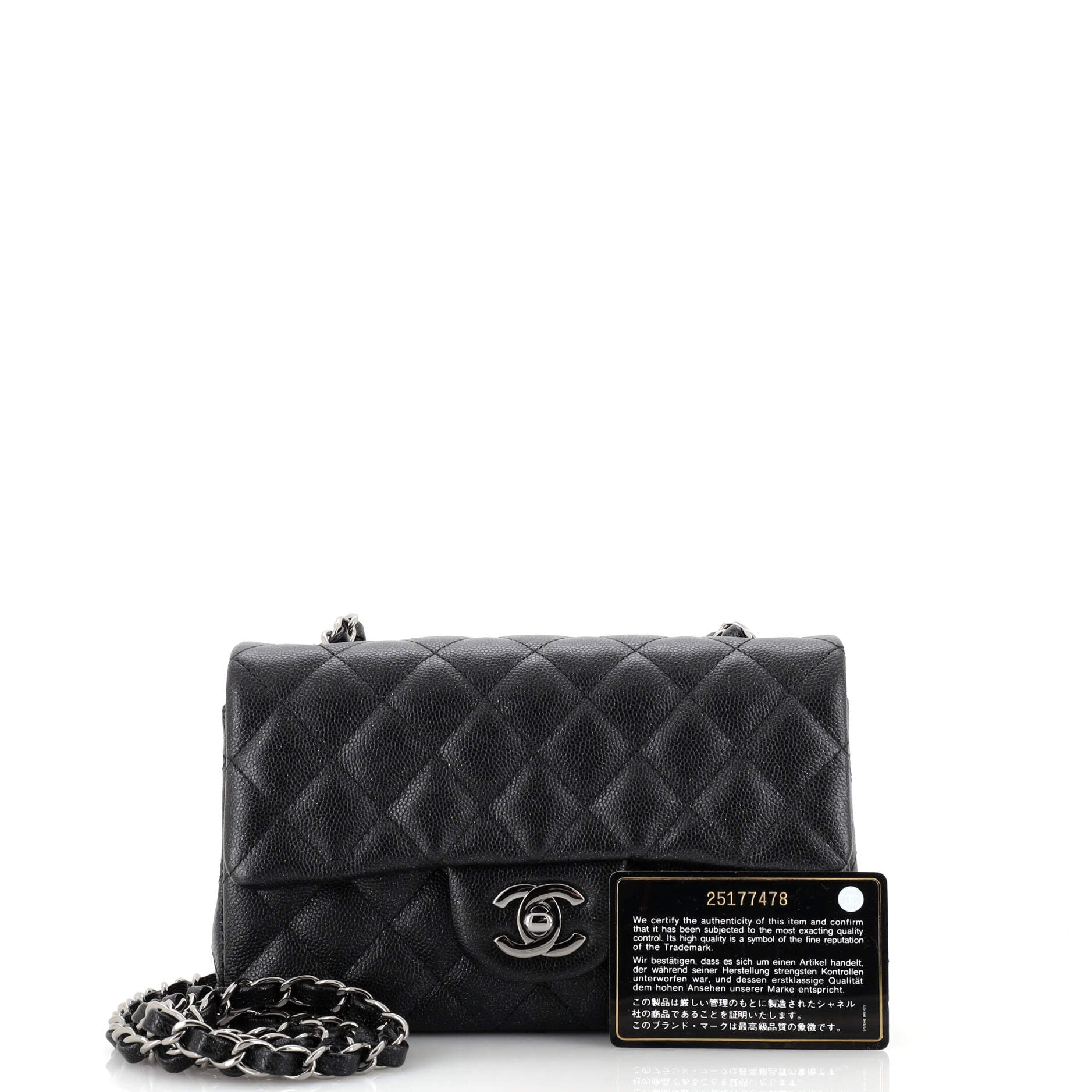 Classic Single Flap Bag Quilted Caviar Mini