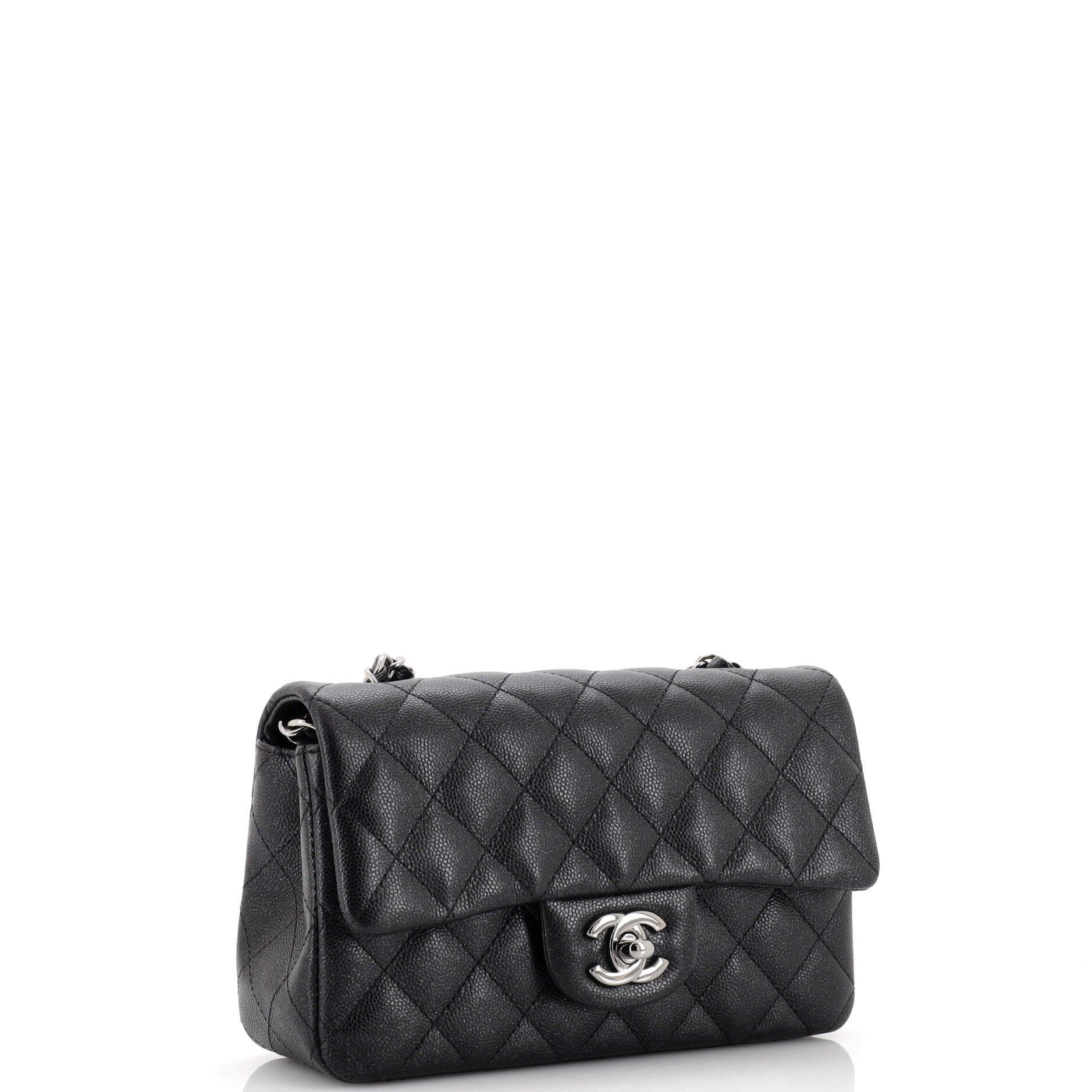 Classic Single Flap Bag Quilted Caviar Mini