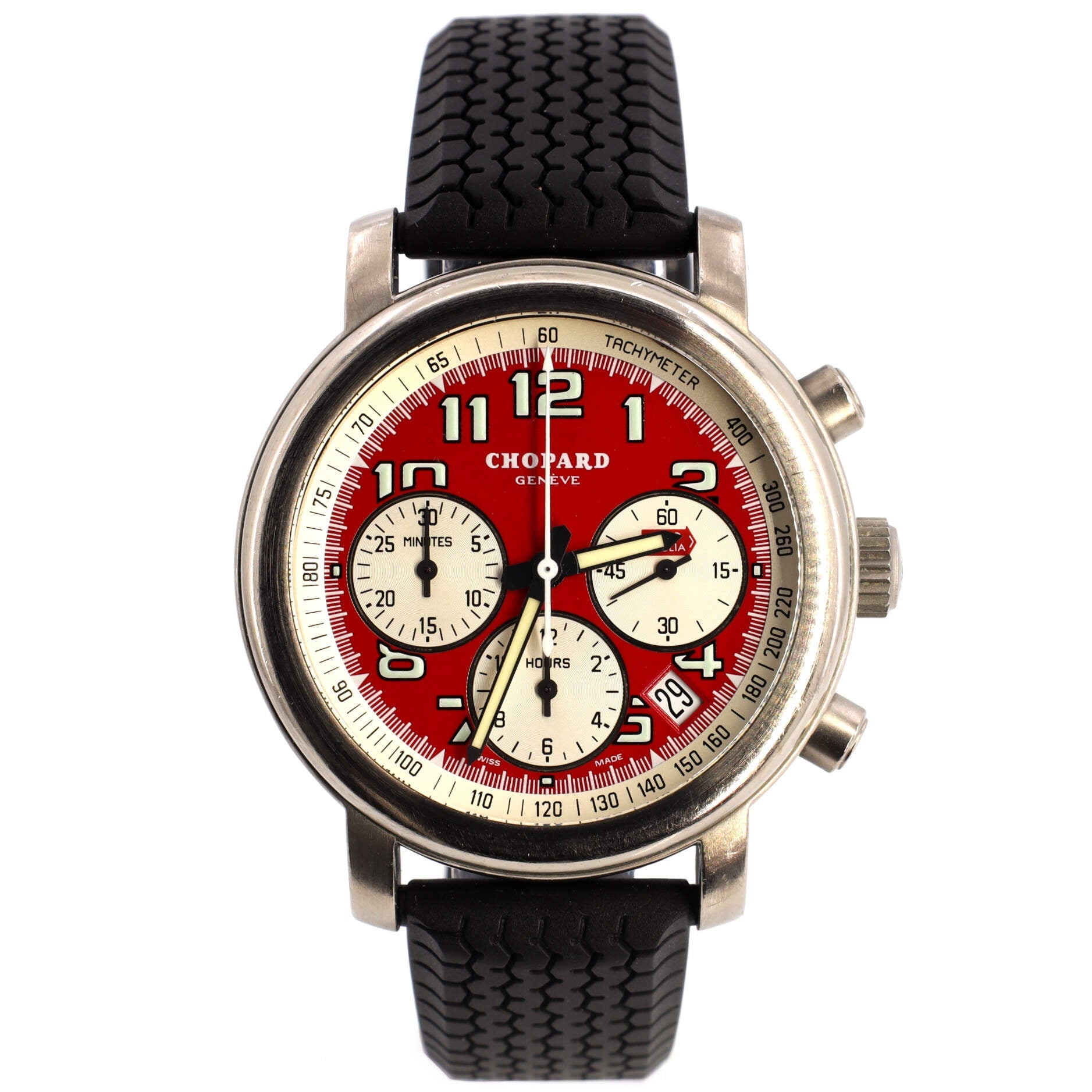 Mille Miglia Rosso Chronograph Automatic Watch Titanium and Rubber 39