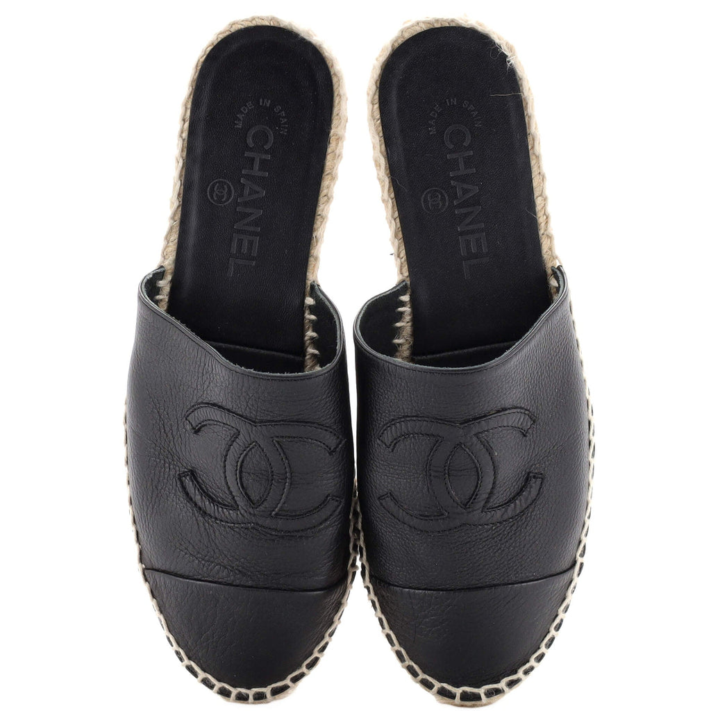 Women's CC Mule Espadrilles Leather