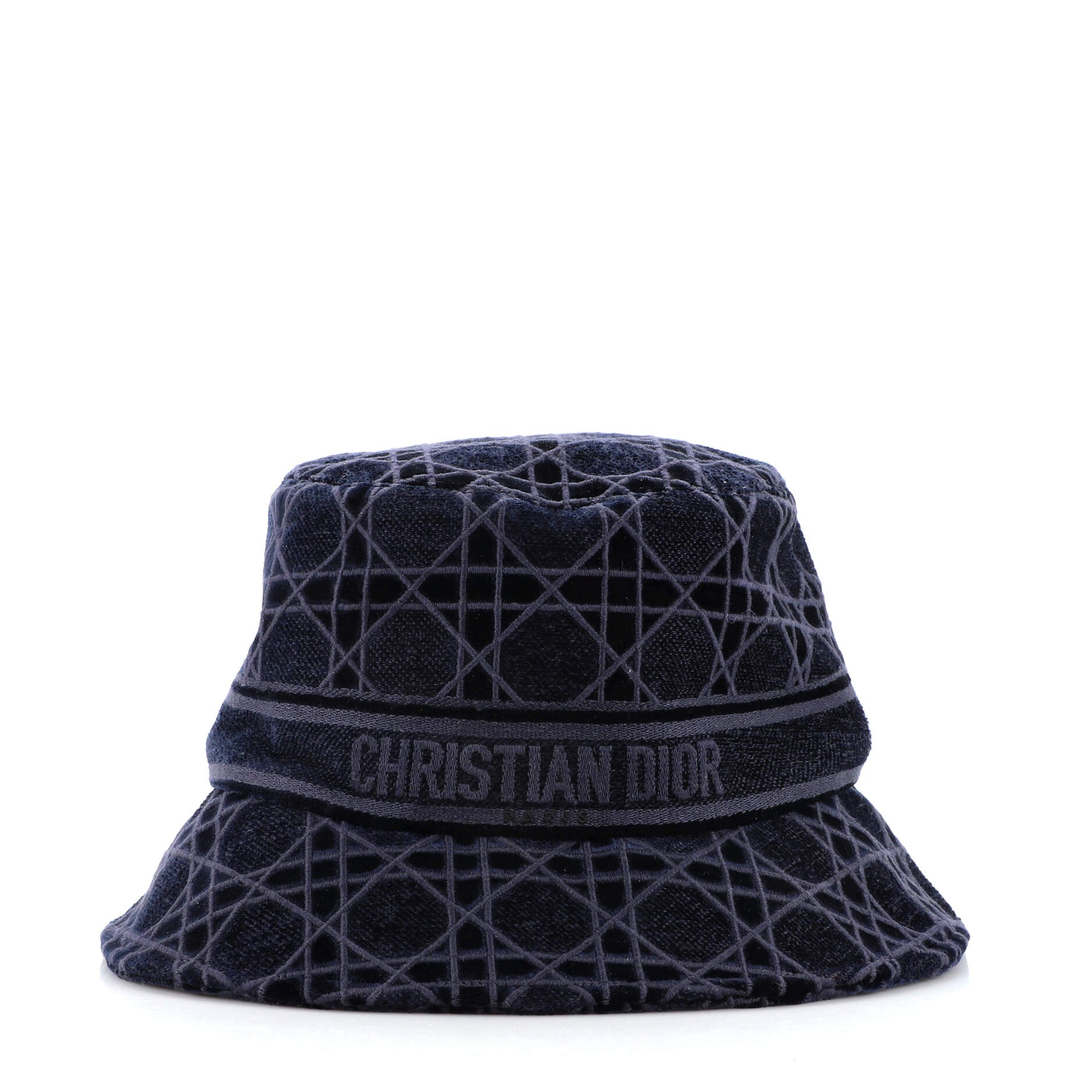 Teddy D Bucket Hat Cannage Embroidered Velvet
