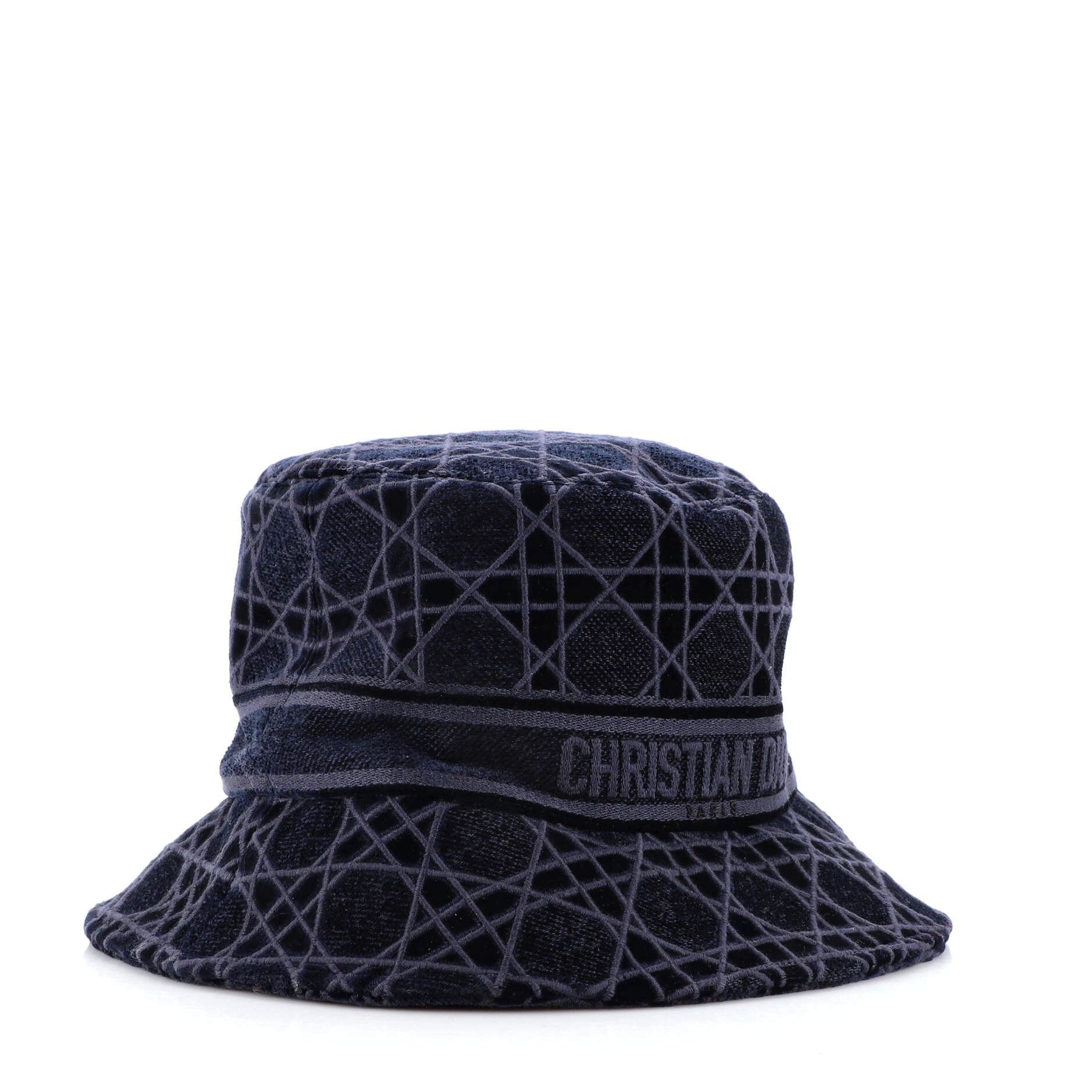 Teddy D Bucket Hat Cannage Embroidered Velvet