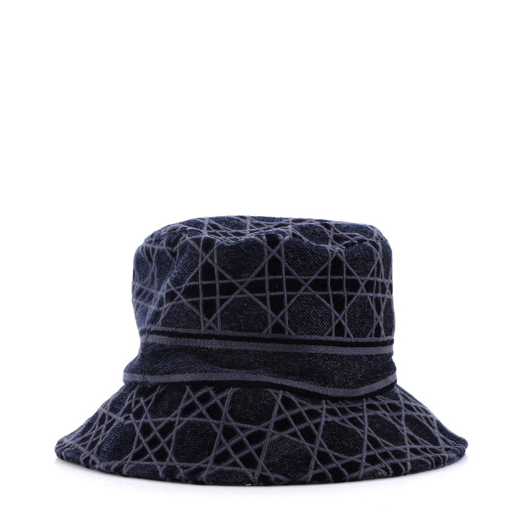 Teddy D Bucket Hat Cannage Embroidered Velvet