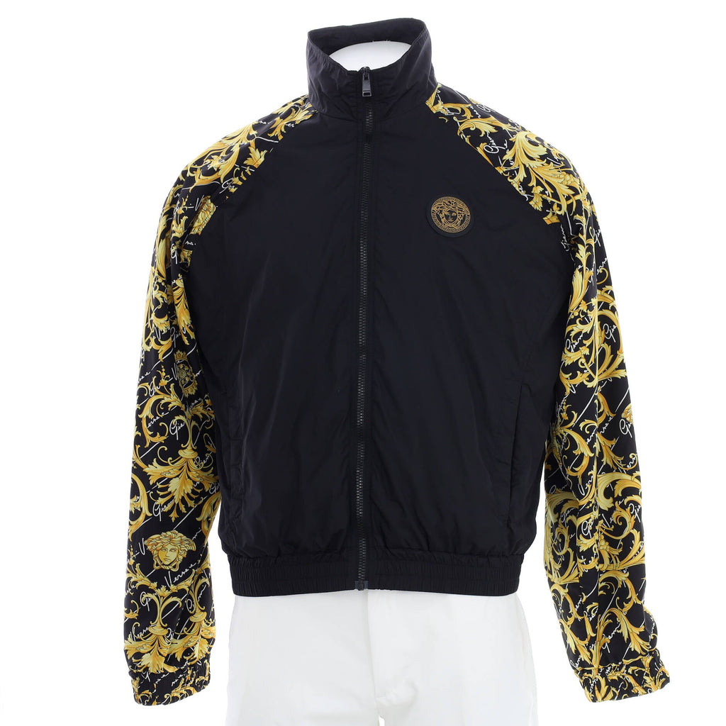 Men's Barocco Zip Windbreaker Printed Nylon