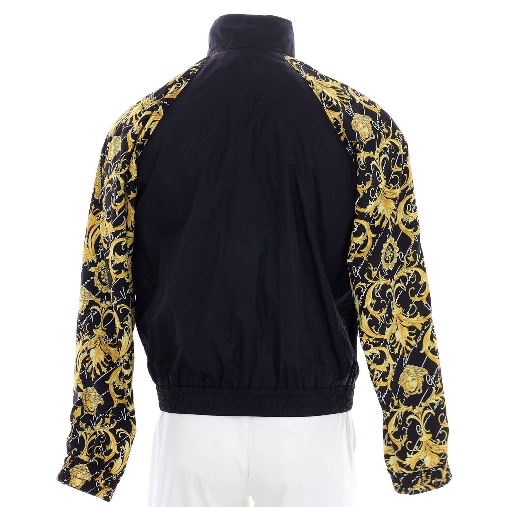 Men's Barocco Zip Windbreaker Printed Nylon