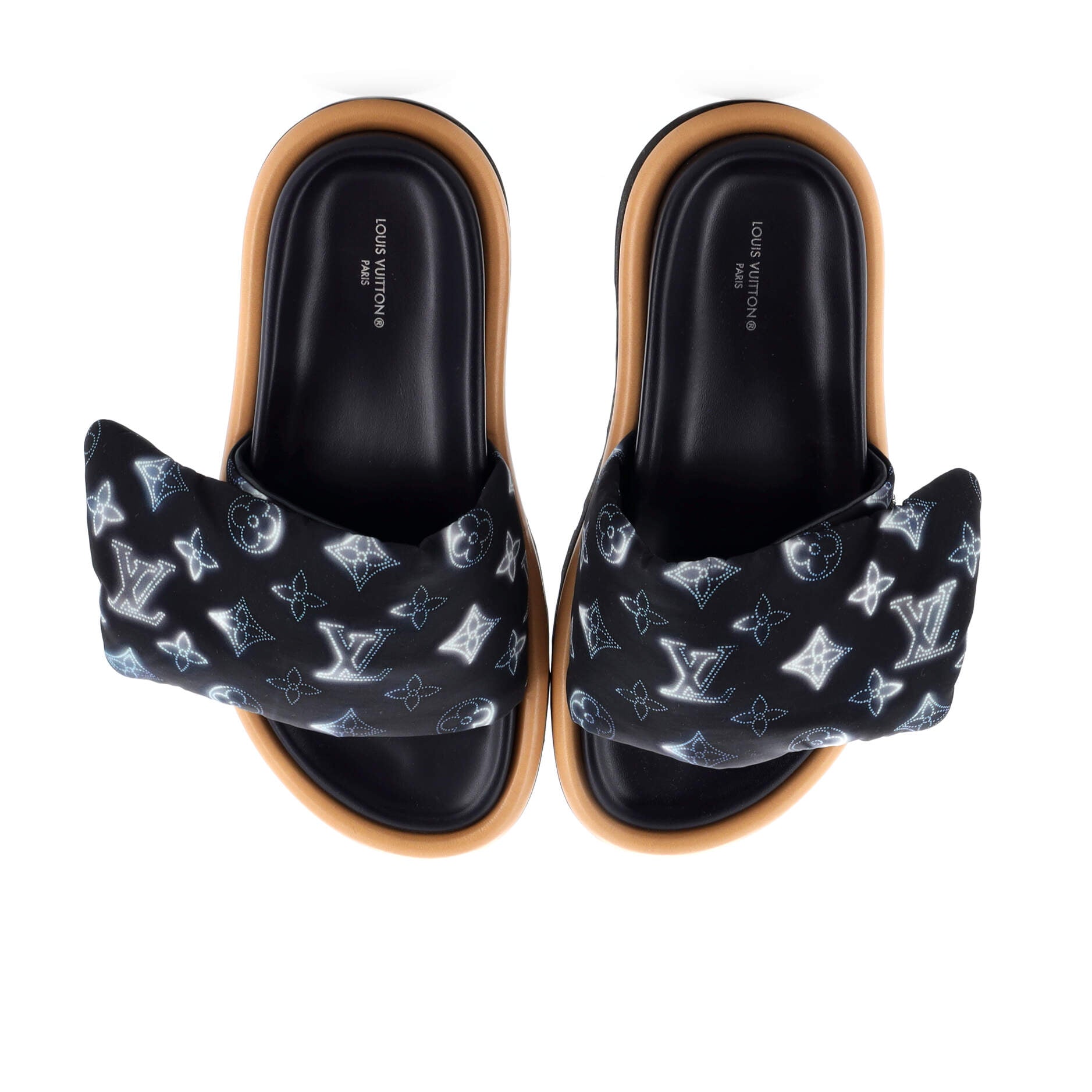 Women's Pool Pillow Comfort Mule Sandals Mahina Monogram Nylon