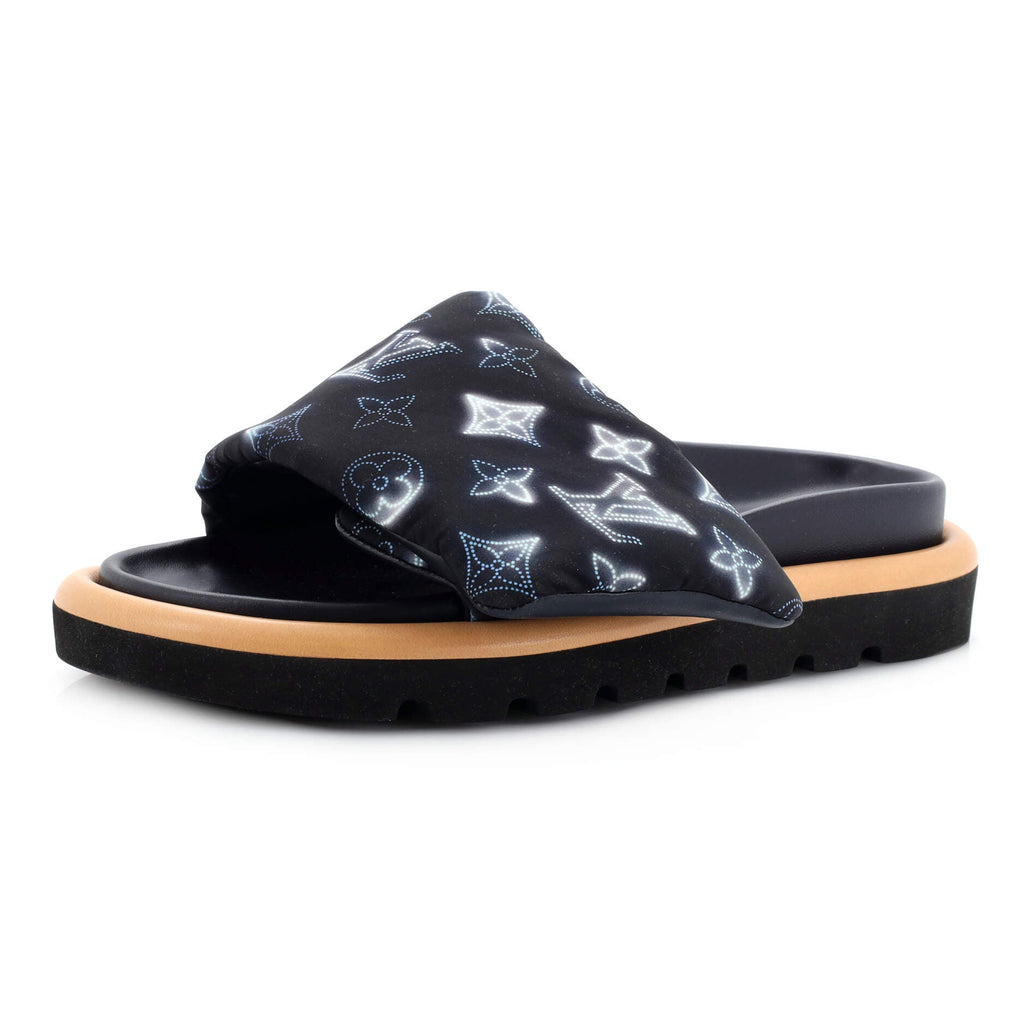 Women's Pool Pillow Comfort Mule Sandals Mahina Monogram Nylon