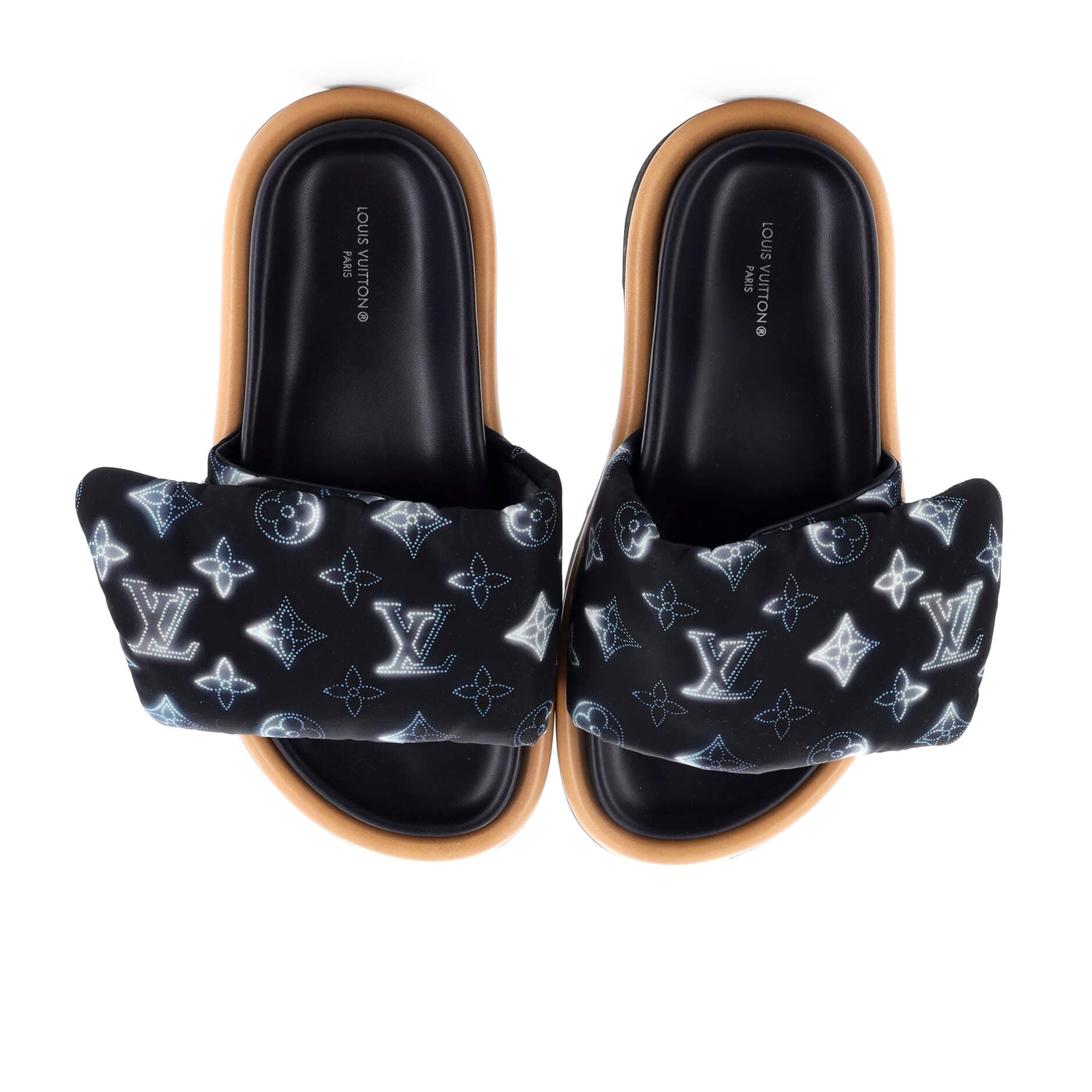 Women's Pool Pillow Comfort Mule Sandals Mahina Monogram Nylon