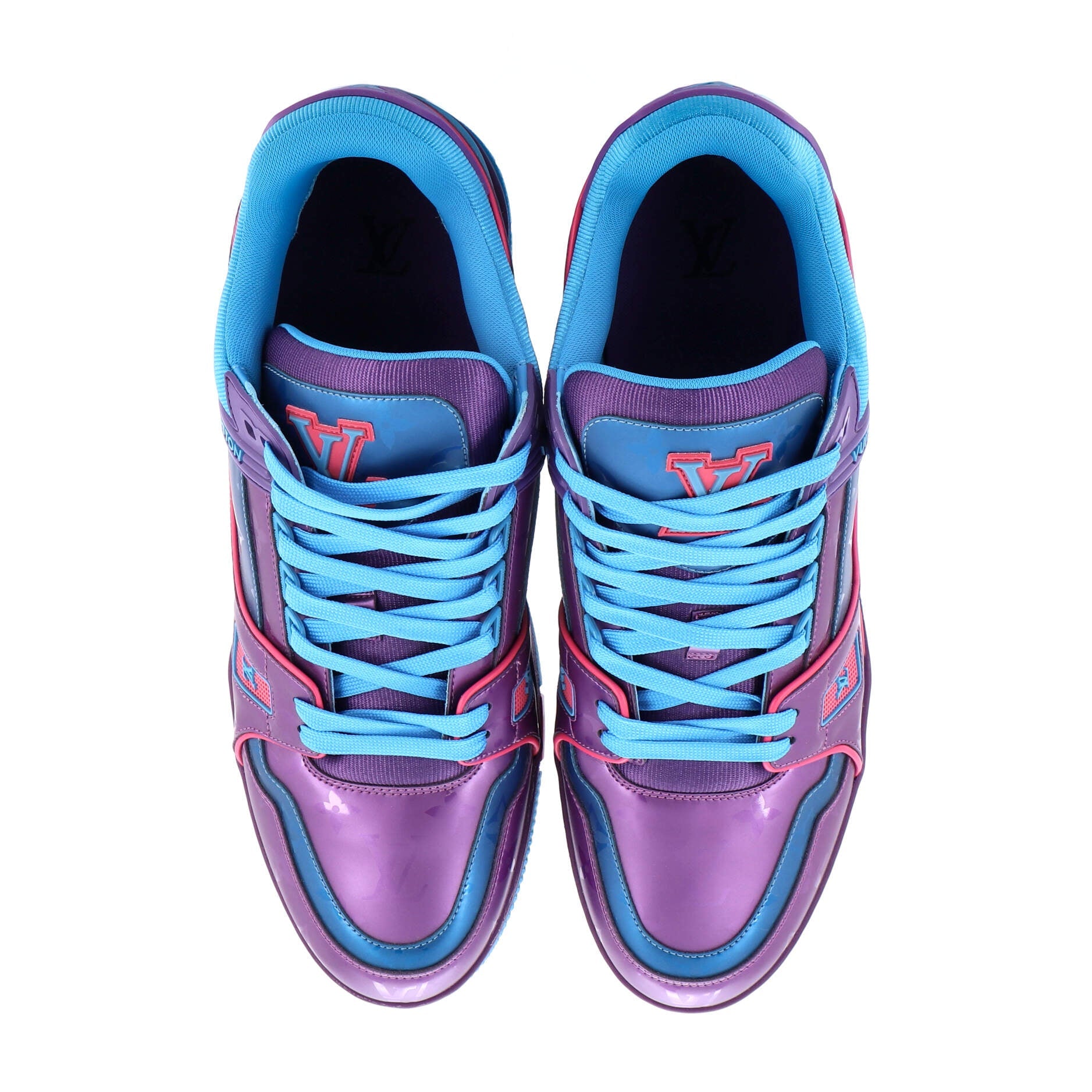 Men's LV Trainer Sneakers Patent Monogram Canvas