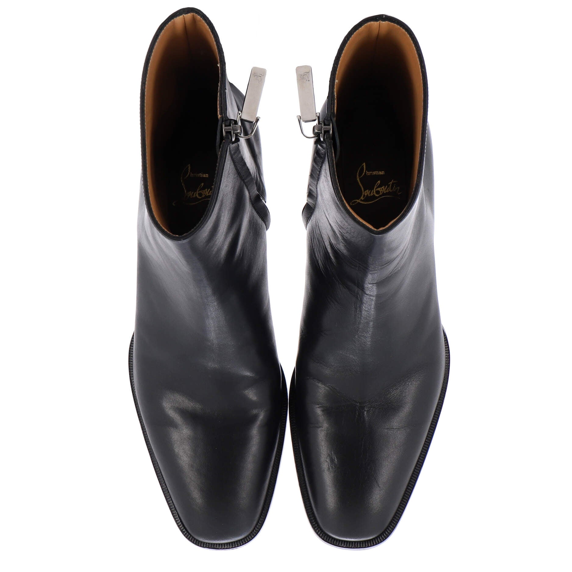 Men's Zip Ankle Boots Leather