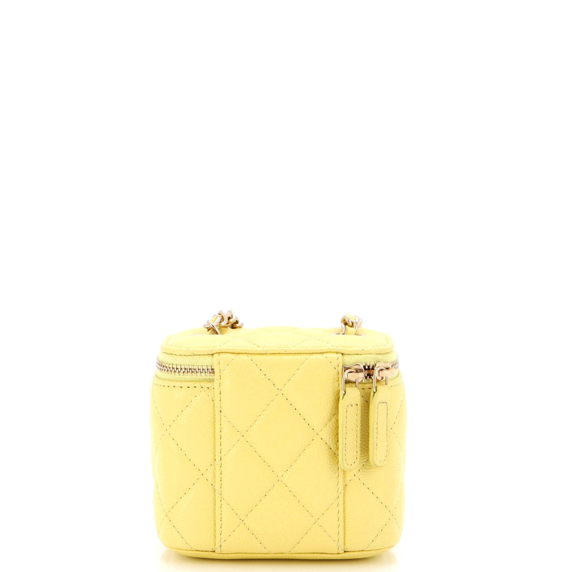 Classic Vanity Case with Chain Quilted Caviar Mini