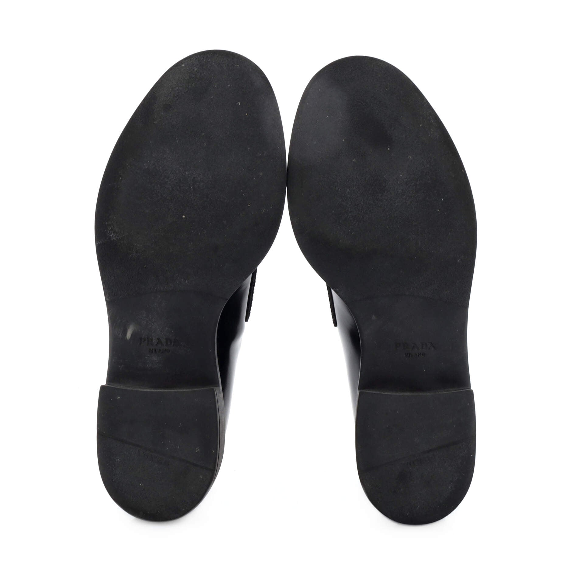 Women's Triangle Logo Loafers Spazzolato Leather