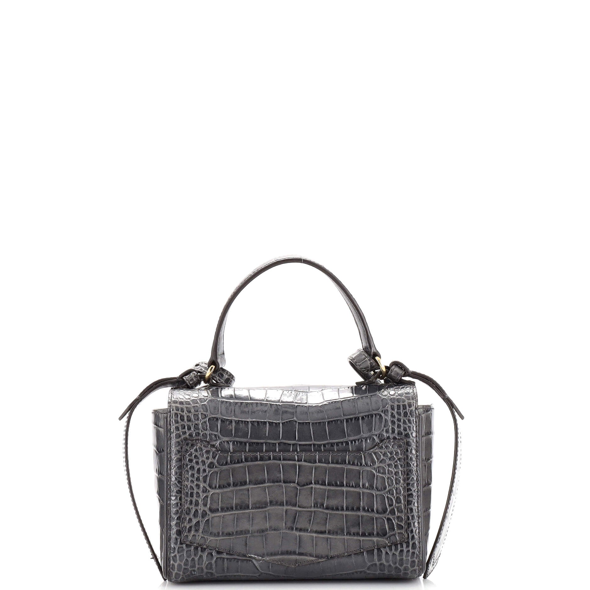 Eden Top Handle Bag Crocodile Embossed Leather Mini